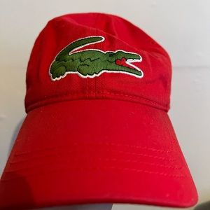 Red  Lacoste hat  Used hat red one size all